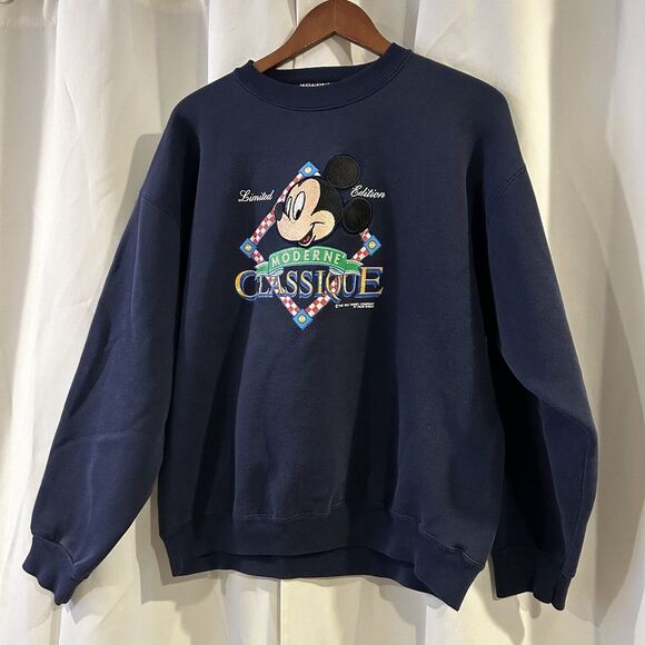 1990's Vintage‎ Velva Sheen Disney Mickey Mouse Sweatshirt Size XL - Picture 2 of 7